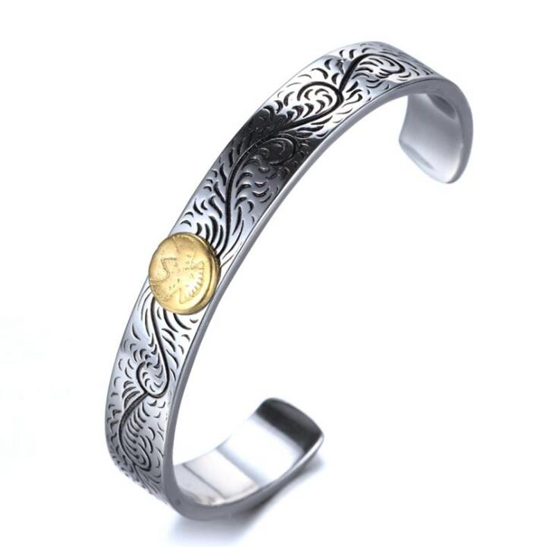 Bangle Mens Fashion Jewelry Stainless Steel Golden Eagle Pattern Open Bracelet Riding Accessories Gift
Bangle Mens Fashion Jewelry Stainless Steel Golden Eagle Pattern Open Bracelet Riding Accessories Gift