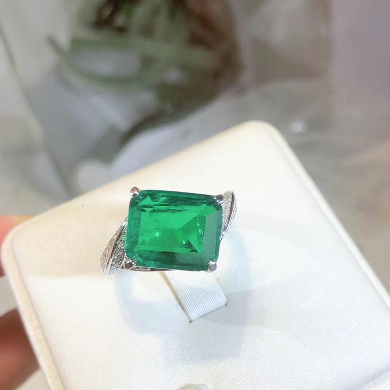 Cluster Rings Top Quality 925 Sterling Silver Wedding Green Natural Emerald Party Fashion Wild Noble Ring Jewelry Female Big
Cluster Rings Top Quality 925 Sterling Silver Wedding Green Natural Emerald Party Fashion Wild Noble Ring Jewelry Female Big
