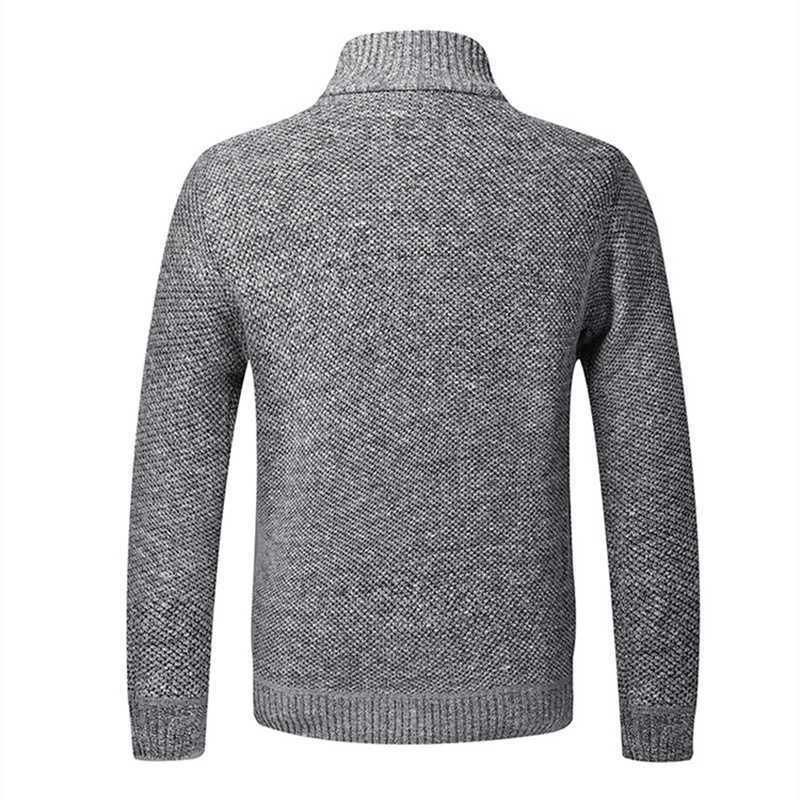 AIOPESON Slim Fit Cardigan Men Stand Collar Casual Outwear Mens Sweater Autumn Winter Business Warm Men Clothing 211008