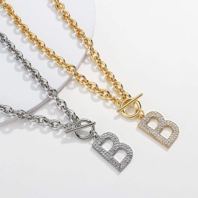Pendant Necklaces Flashbuy Trendy Gold Silver Color Full Rhinestones Letter B Women Jewelry Alloy Thick Chain Accessories
Pendant Necklaces Flashbuy Trendy Gold Silver Color Full Rhinestones Letter B Women Jewelry Alloy Thick Chain Accessories