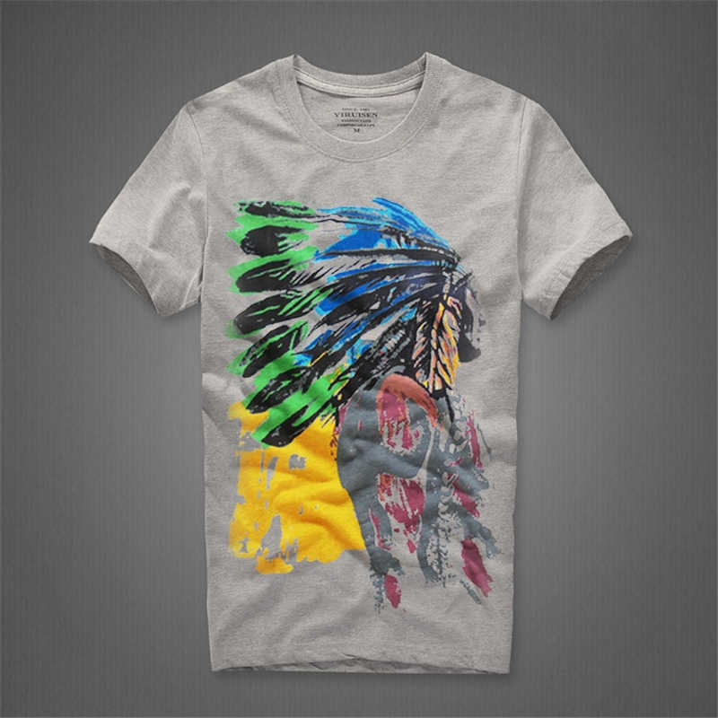 Causal t shirt af men tees with Indians Character avatar pattern size S to XXXL 210629