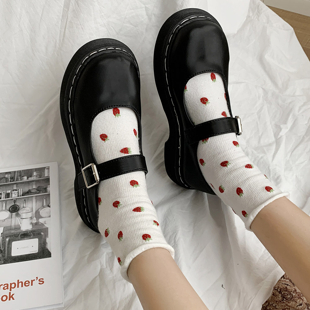 Japanese Student Lolita Shoes Woman Platform Mary Janes Buckle Strap Cute Cosplay Uniform Woman Shoes Harajuku, Black;white
Japanese Student Lolita Shoes Woman Platform Mary Janes Buckle Strap Cute Cosplay Uniform Woman Shoes Harajuku, Black;white
