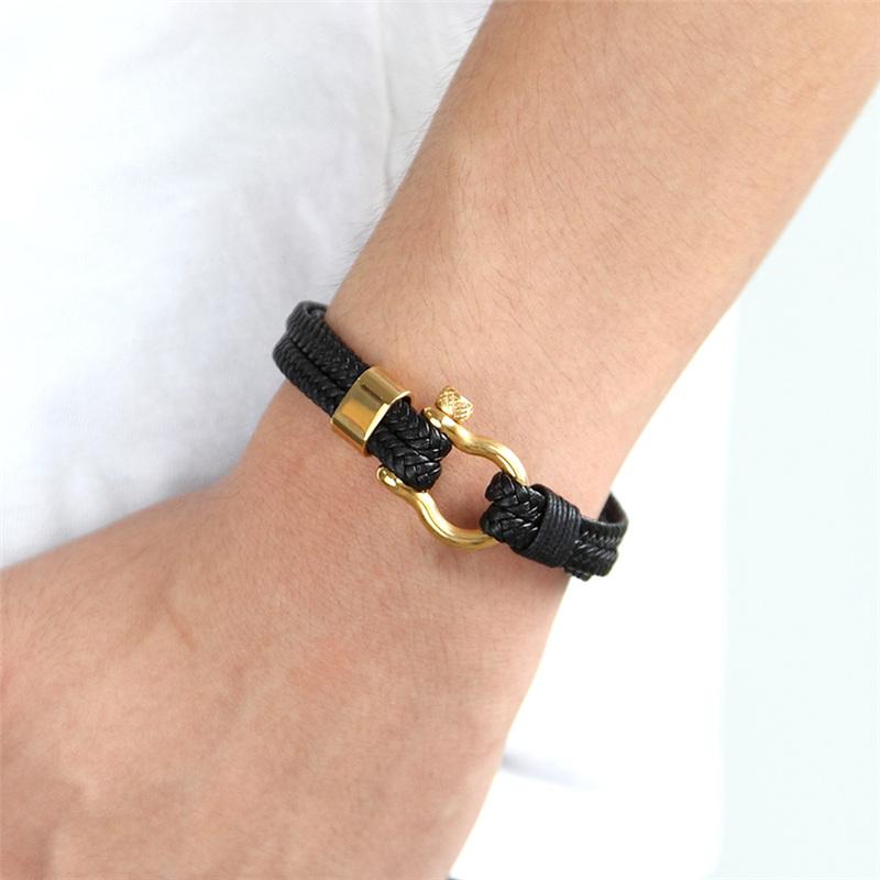 Charm Bracelets For Men Women Black Multiple Leather Rope Bracelet Stainless Steel Male Wrist Band Bangles Jewelry Gifts Link, Chain
Charm Bracelets For Men Women Black Multiple Leather Rope Bracelet Stainless Steel Male Wrist Band Bangles Jewelry Gifts Link, Chain