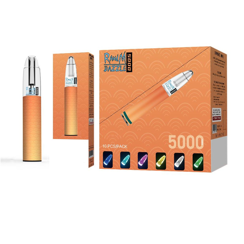 R and M DAZZLE 5000 puffs Disposable E Cigarette RandM Vape Pen Refillable 10ml Cartridge with Rechargeable Battery 14 Colors 2024
R and M DAZZLE 5000 puffs Disposable E Cigarette RandM Vape Pen Refillable 10ml Cartridge with Rechargeable Battery 14 Colors 2024