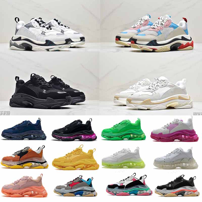 Triple S Men Women Designer Casual Dad Shoes Vintage Platform Sneakers Black Paris 17FW White GlitterTennis Flat Trainers Jogging Walking, 35
Triple S Men Women Designer Casual Dad Shoes Vintage Platform Sneakers Black Paris 17FW White GlitterTennis Flat Trainers Jogging Walking, 35