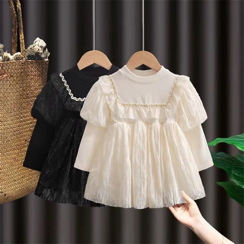 Girl's Dresses Spring Autumn Children Kids Lantern Sleeve Ruffles Princess Birthday Party Pleated Girls Tutu Dress Vestidos, Black
Girl's Dresses Spring Autumn Children Kids Lantern Sleeve Ruffles Princess Birthday Party Pleated Girls Tutu Dress Vestidos, Black