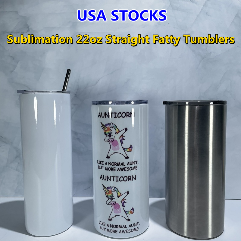USA WAREHOUSE! Sublimation Straight 22oz Fatty Tumblers with Straw Lid DIY Blanks Skinny Water Bottles Stainless Steel Double Wall Insulated Vacuum Drinking Cups, White sublimation
USA WAREHOUSE! Sublimation Straight 22oz Fatty Tumblers with Straw Lid DIY Blanks Skinny Water Bottles Stainless Steel Double Wall Insulated Vacuum Drinking Cups, White sublimation