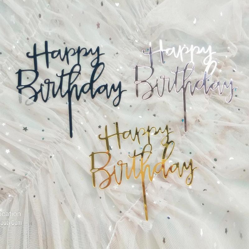 Other Festive & Party Supplies Gold Silver Happy Birthday Cake Toppers Acrylic Classic Cupcake Topper Dessert Decoration For Baby Shower
Other Festive & Party Supplies Gold Silver Happy Birthday Cake Toppers Acrylic Classic Cupcake Topper Dessert Decoration For Baby Shower
