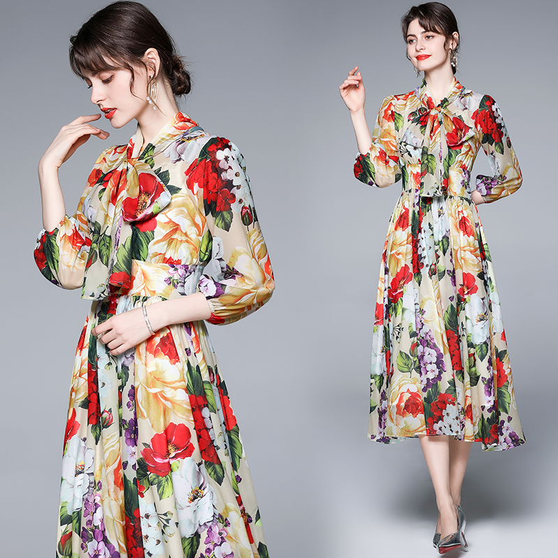 Vintage Elegant Runway Printed Bow Dress 2022 Ladies Designer Lantern Sleeve Mock Neck Office Holiday Prom Slim Pleated Dresses Autumn Winter Classic Women Clothes, Green
Vintage Elegant Runway Printed Bow Dress 2022 Ladies Designer Lantern Sleeve Mock Neck Office Holiday Prom Slim Pleated Dresses Autumn Winter Classic Women Clothes, Green
