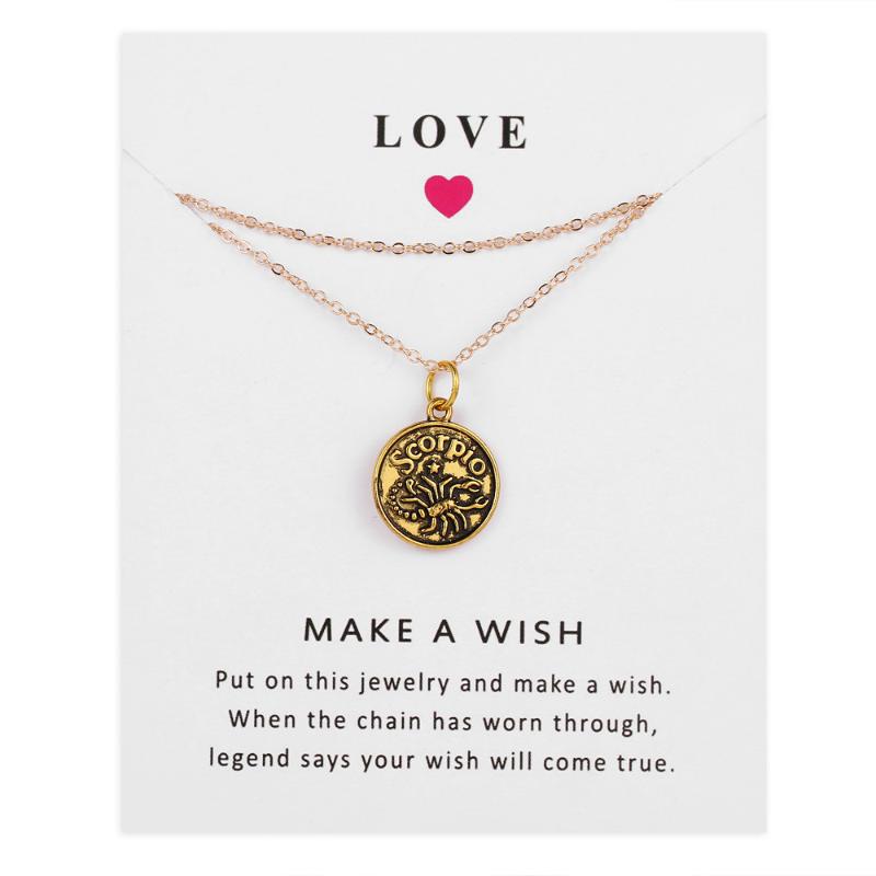 Pendant Necklaces Scorpio 12 Constellation Signs Necklace Gold Astrology Disc Galaxy Horoscope Women Men Party Birthday Gift Wish Card
Pendant Necklaces Scorpio 12 Constellation Signs Necklace Gold Astrology Disc Galaxy Horoscope Women Men Party Birthday Gift Wish Card
