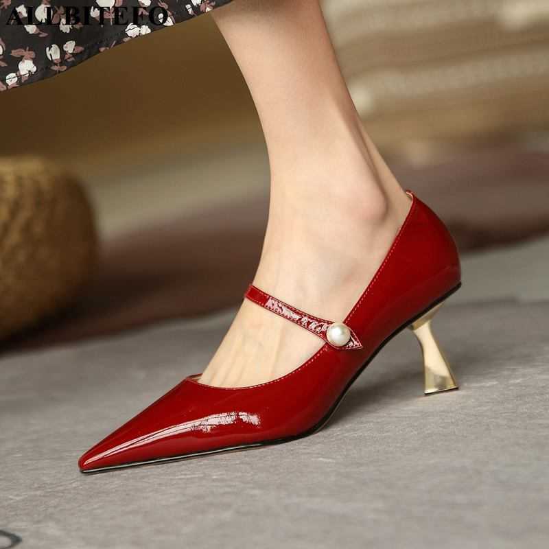 ALLBITEFO gold heels genuine leatehr Pearl sexy high heels party women shoes high quality women heels shoes high heel shoes 210611, As picture
ALLBITEFO gold heels genuine leatehr Pearl sexy high heels party women shoes high quality women heels shoes high heel shoes 210611, As picture