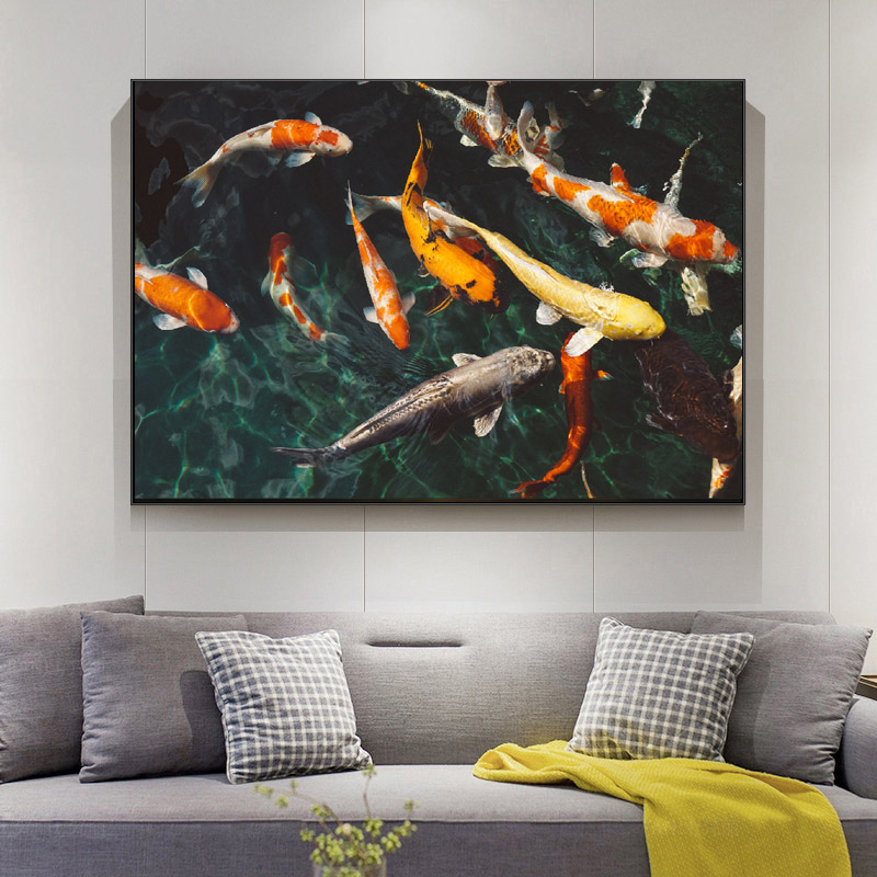 Good Luck Fish Picture Wall Art Canvas Painting Animal Poster HD Print For Living Room Bedroom Decoration No Frame