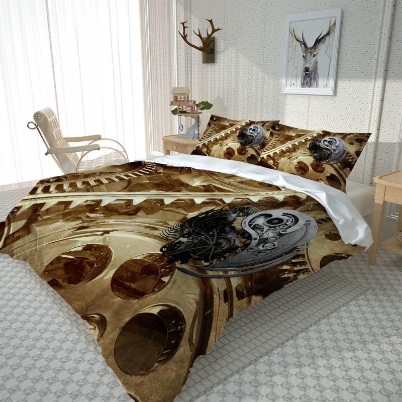 European Gear Printing Bedding Household Textiles Single Bed Double Duvet Cover Pillow Case Sheet Boy Girl Set Sets