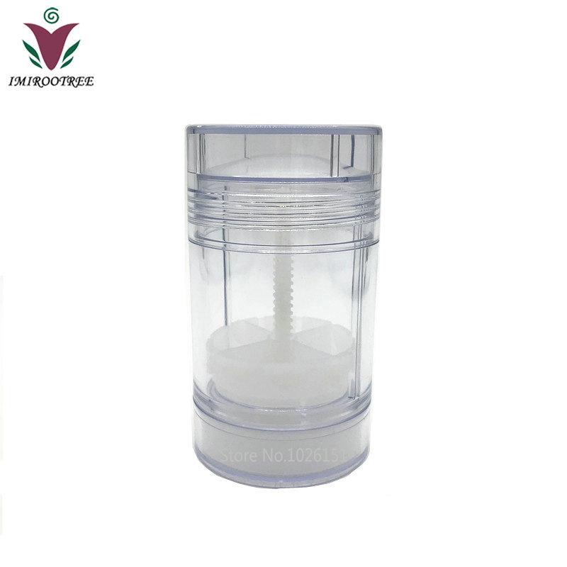 100pcs 30g 30ml 1oz Transparent Clear Empty Round Plastic Deodorant Stick Containers Lip Tubes For Lipstick Storage Bottles & Jars