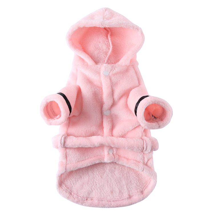Pet Bathrobe Pamas Sleeping Clothing Dog Apparel Soft Pets Bath Dry Towel Clothes winter Warm Quick Drying Sleepcoat for Dogs French Bulldog XS Wholes