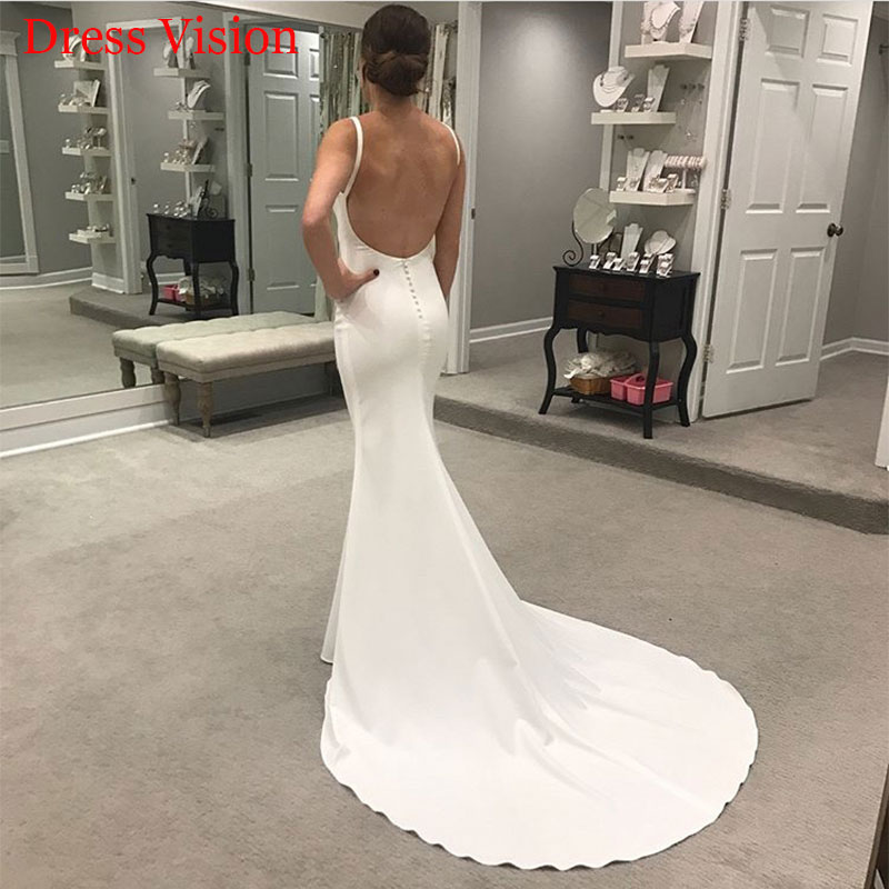 Sexy Deep V-neck Backless Wedding Dresses Vestidos De Novia Robe De Soire De Mariage Sweep Train, White
Sexy Deep V-neck Backless Wedding Dresses Vestidos De Novia Robe De Soire De Mariage Sweep Train, White