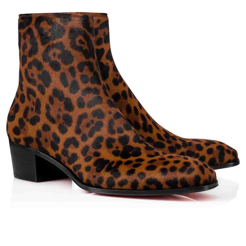 Gentlemanly Winte Design Dress Shoes Men Ankle Boots Red Bottom Ziggissimo Leopard Print Pony Hair Cuban Boot Silhouette Mens Party Wedding With Boxes EU 38-47, #1
Gentlemanly Winte Design Dress Shoes Men Ankle Boots Red Bottom Ziggissimo Leopard Print Pony Hair Cuban Boot Silhouette Mens Party Wedding With Boxes EU 38-47, #1