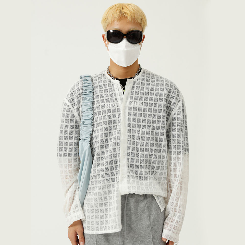 Men's Mesh Plaid Loose Casual Long Sleeve Beach Shirt Sun Protection Jacket Man Korean Streetwear Hip Hop for Women Male, White;black
Men's Mesh Plaid Loose Casual Long Sleeve Beach Shirt Sun Protection Jacket Man Korean Streetwear Hip Hop for Women Male, White;black