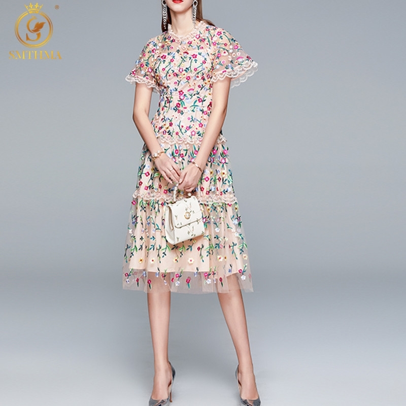Fashion Runway Summer Dress Women's Short Sleeve Mesh Flowers Embroidery Slim Elegant Dresses Vestidos 210520, Photo color
Fashion Runway Summer Dress Women's Short Sleeve Mesh Flowers Embroidery Slim Elegant Dresses Vestidos 210520, Photo color