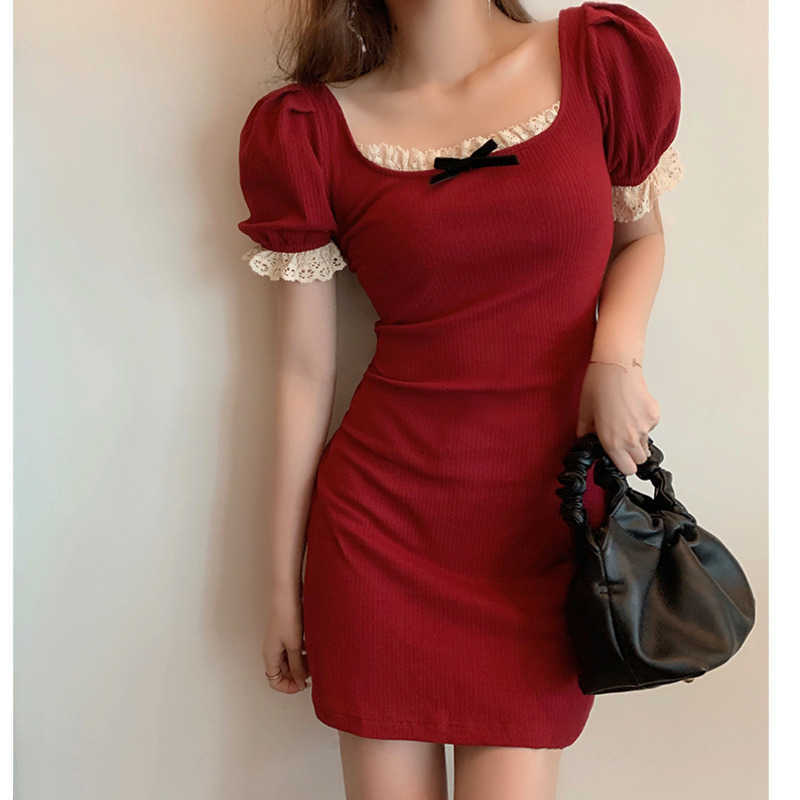 WOMENGAGA French puff sleeve mini dres's summer Korean slim lace mesh dresses korean tops O310 210603, Wine
WOMENGAGA French puff sleeve mini dres's summer Korean slim lace mesh dresses korean tops O310 210603, Wine