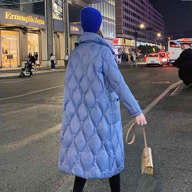 Wonder Down Coat Long Puffer Thick Jacket Warm Streetwear Parka Female Large Lady Outerwears 210510
