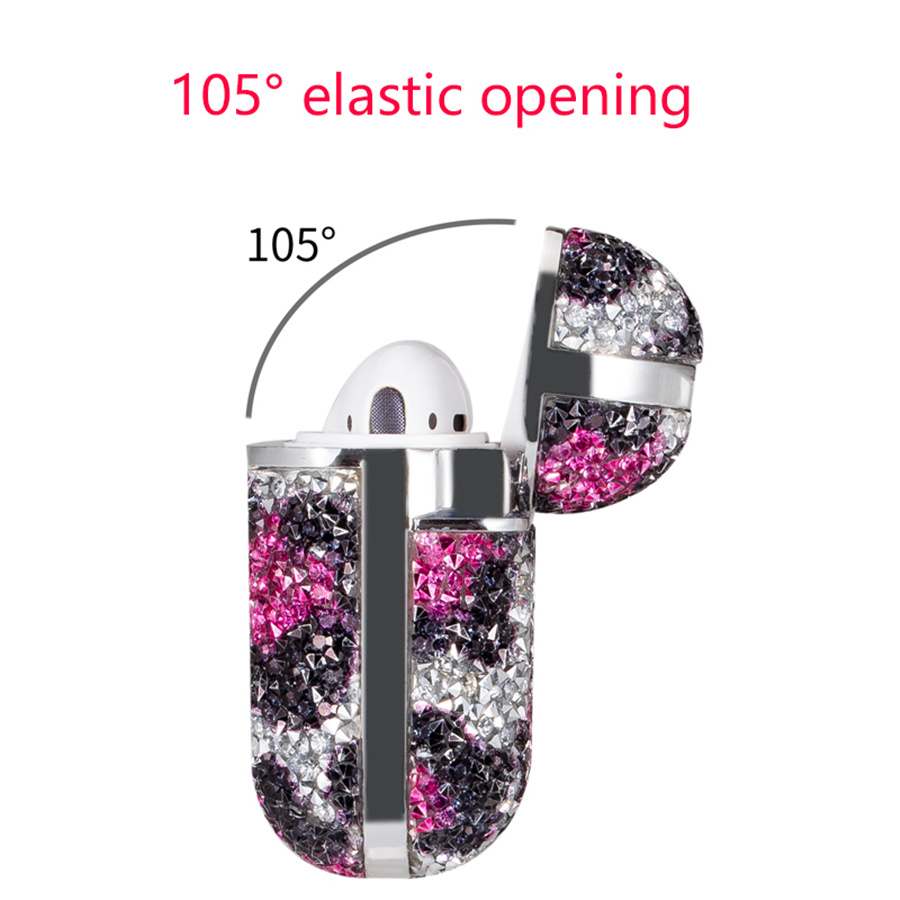 Glitter Diamond Earpods Case for Airpods Pro with Carabiner Leopard Bling Cover Earphone for Air Pods Airpod 3 Funda Coque A446712