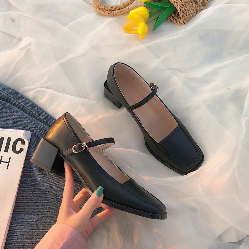 2021Square Toe Mary Janes Pumps Shoes Women Med Heel Buckle Sandals Summer Spring Leather Heels Dress, Black
2021Square Toe Mary Janes Pumps Shoes Women Med Heel Buckle Sandals Summer Spring Leather Heels Dress, Black