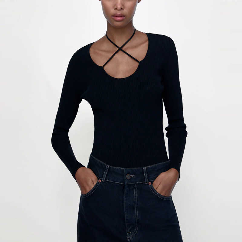 Za Fit Knit Sweater Women Long Sleeve Adjustable Tied Wide Neckline Top Female Fashion Autumn Streetwear Knitted Sweaters 210602, Black
Za Fit Knit Sweater Women Long Sleeve Adjustable Tied Wide Neckline Top Female Fashion Autumn Streetwear Knitted Sweaters 210602, Black