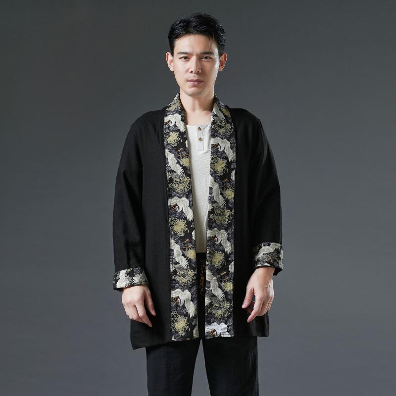 Ethnic Clothing Japanese Kimono Cardigan Men Haori Yukata Male Samurai Costume Jacket Mens Shirt Cotton 31313
Ethnic Clothing Japanese Kimono Cardigan Men Haori Yukata Male Samurai Costume Jacket Mens Shirt Cotton 31313