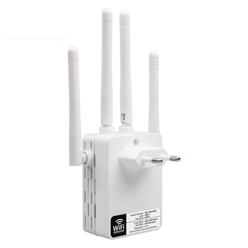 Dual Band 1200M WiFi Router 4 Antenna Wireless Signal Amplification Extension Wi-Fi Repeater For Home Office
