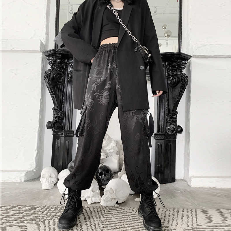 Vintage summer female punk loose dark black bf gothic casual plus size fashion dragon Harajuku Ulzzang ins beam leg pants 210608
Vintage summer female punk loose dark black bf gothic casual plus size fashion dragon Harajuku Ulzzang ins beam leg pants 210608