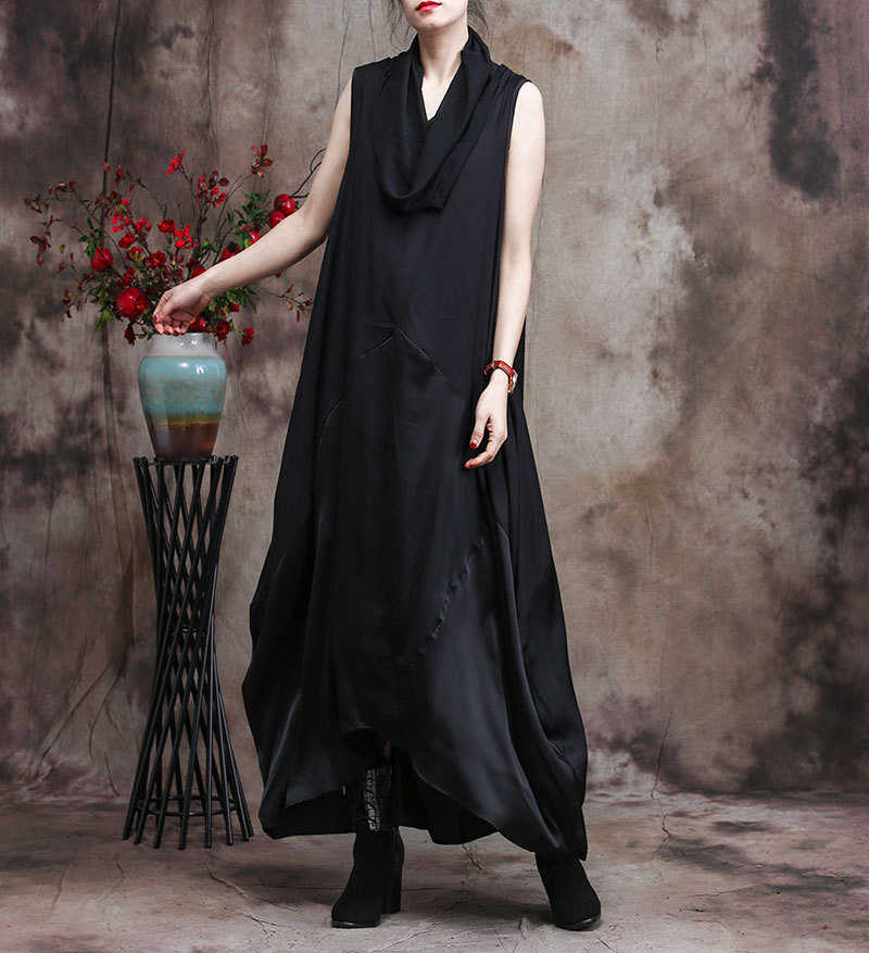 VANOVICH Summer Sleeveless Women Dress Irregular Solid Color Wild Cotton Fashion Casual Clothing 210615