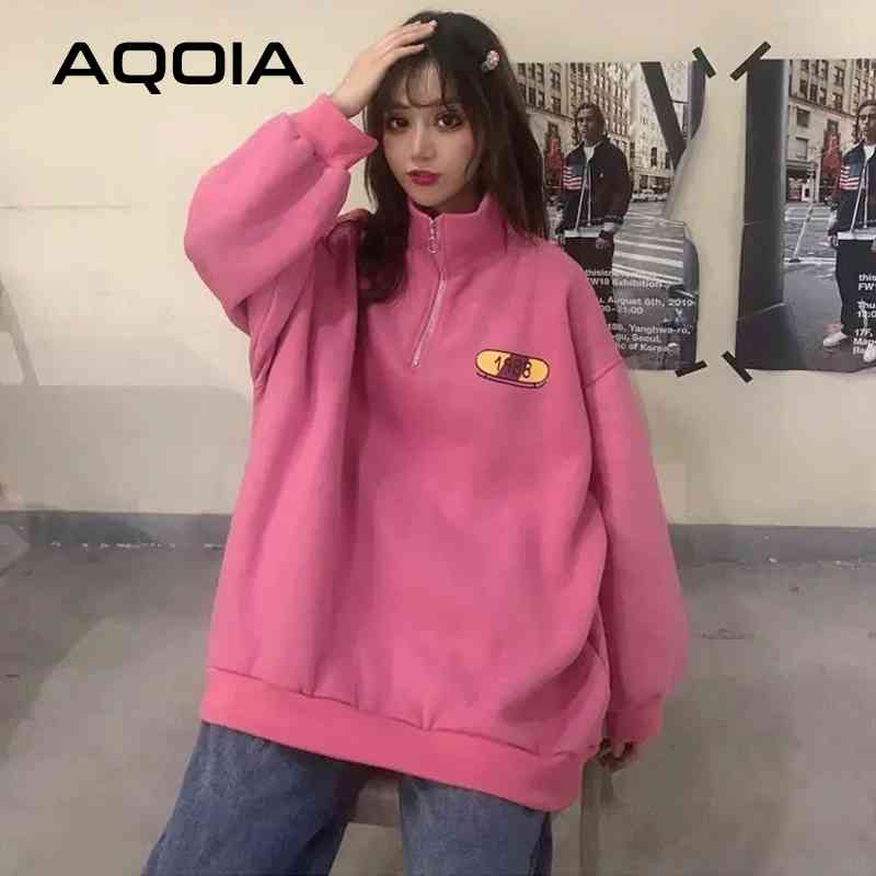 Winter Streetwear Printing Women's Sweatshirt Hoodies Stand Neck Oversize Sweatshirts Women Autumn Warm Female Pullovers 210521, Sku
Winter Streetwear Printing Women's Sweatshirt Hoodies Stand Neck Oversize Sweatshirts Women Autumn Warm Female Pullovers 210521, Sku