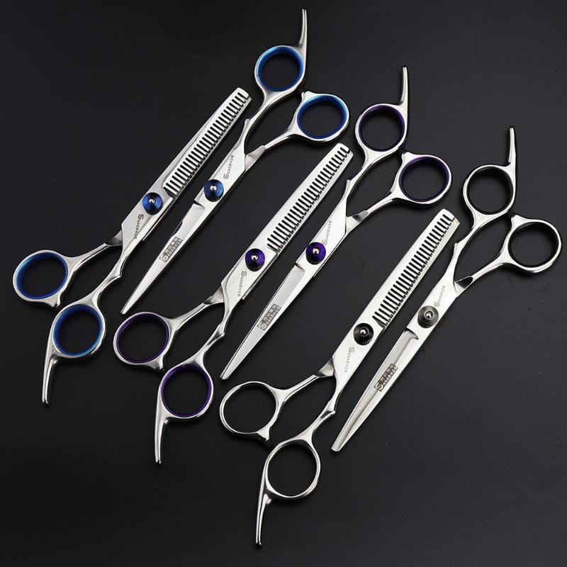 Hair Scissors 6 Inch Hairdressing Set Barber Accessories Precision Haircut Chunker Shop