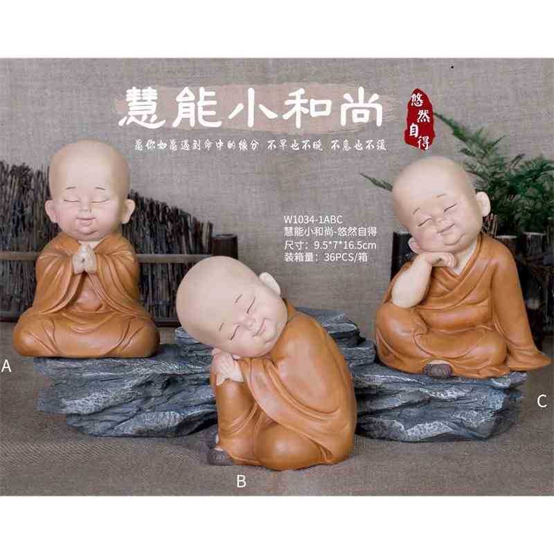 Zen can be leisurely home office tea table decoration Buddhist aihuineng little monk crafts
Zen can be leisurely home office tea table decoration Buddhist aihuineng little monk crafts