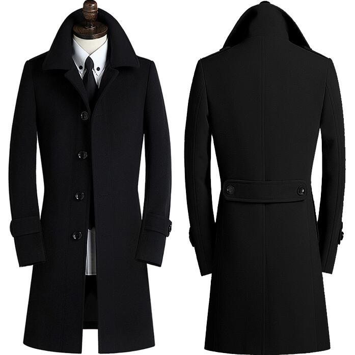 Men's Wool & Blends Black Casual Woolen Coat Men Trench Coats Long Sleeves Overcoat Mens Cashmere Casaco Masculino Inverno Erkek England 9XL
Men's Wool & Blends Black Casual Woolen Coat Men Trench Coats Long Sleeves Overcoat Mens Cashmere Casaco Masculino Inverno Erkek England 9XL