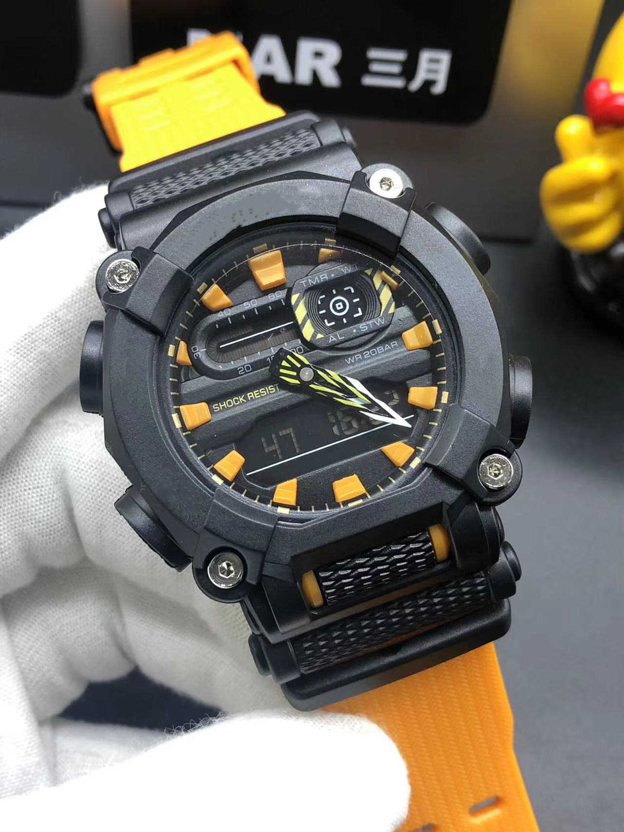 GA-900 Men's Quartz Digital Watch LED Dual Display World Time High-quality Automatic Hand-raising Light Waterproof and Shockproof All functions can be operated, 11 
GA-900 Men's Quartz Digital Watch LED Dual Display World Time High-quality Automatic Hand-raising Light Waterproof and Shockproof All functions can be operated, 11