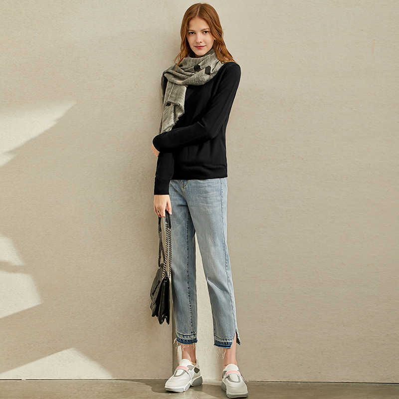 Knitted Sweater Winter Women Fashion Solid Round Neck Long Sleeve Elegant Female Pullover 11970815 210527