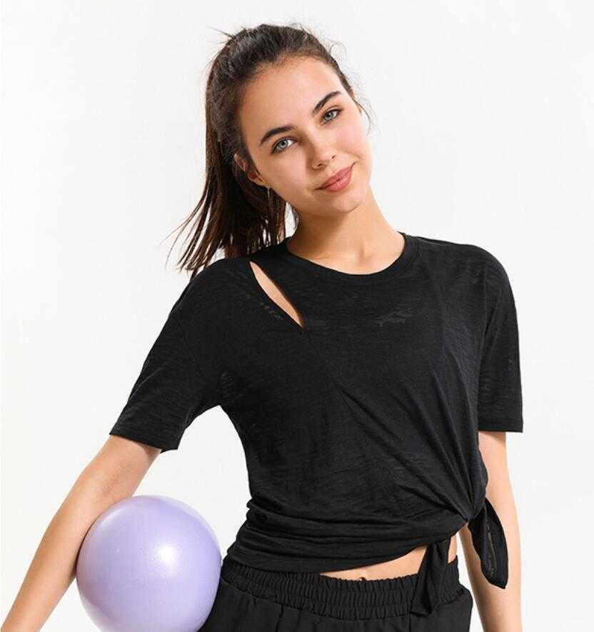 L-036 Split Back Hollow Out Women's Yoga Tops Quick Drying Breathable Casual Sports Blouse Running Fitness Loose Thin Short Sleeve T-shirt, Black
L-036 Split Back Hollow Out Women's Yoga Tops Quick Drying Breathable Casual Sports Blouse Running Fitness Loose Thin Short Sleeve T-shirt, Black