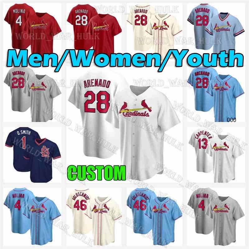 Men Youth Women St. Louis Cardinals 46 Paul Goldschmidt Jersey 28 Nolan Arenado 4 Yadier Molina Ozzie Smith Baseball 50 Adam Wainwright, Blue;black
Men Youth Women St. Louis Cardinals 46 Paul Goldschmidt Jersey 28 Nolan Arenado 4 Yadier Molina Ozzie Smith Baseball 50 Adam Wainwright, Blue;black