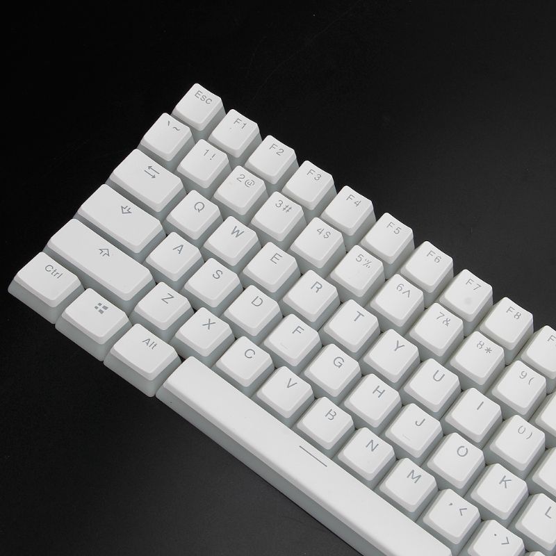 RGB 108 Keycaps ANSI Layout PBT White Pudding Double Skin Milk Shot Backlit Keycap For OEM Cherry MX gh60 poker 87 tkl 104