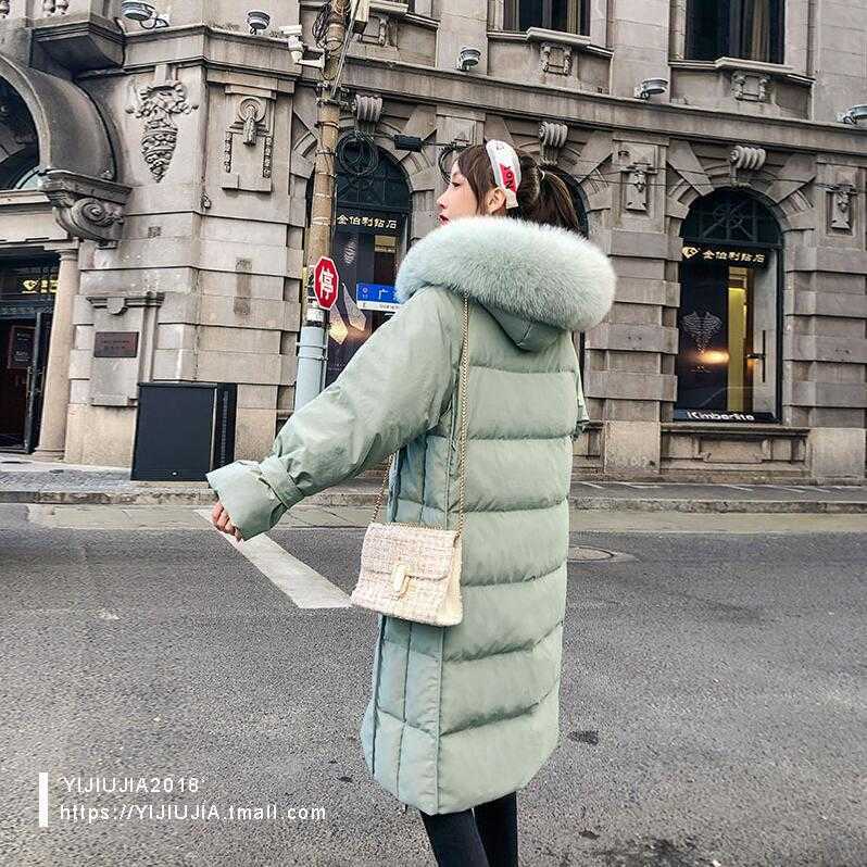 High quality Winter Women Coat Down Jacket Fashion Real fur collar 90% White Duck down Hooded Long Warm Outwear 210819
