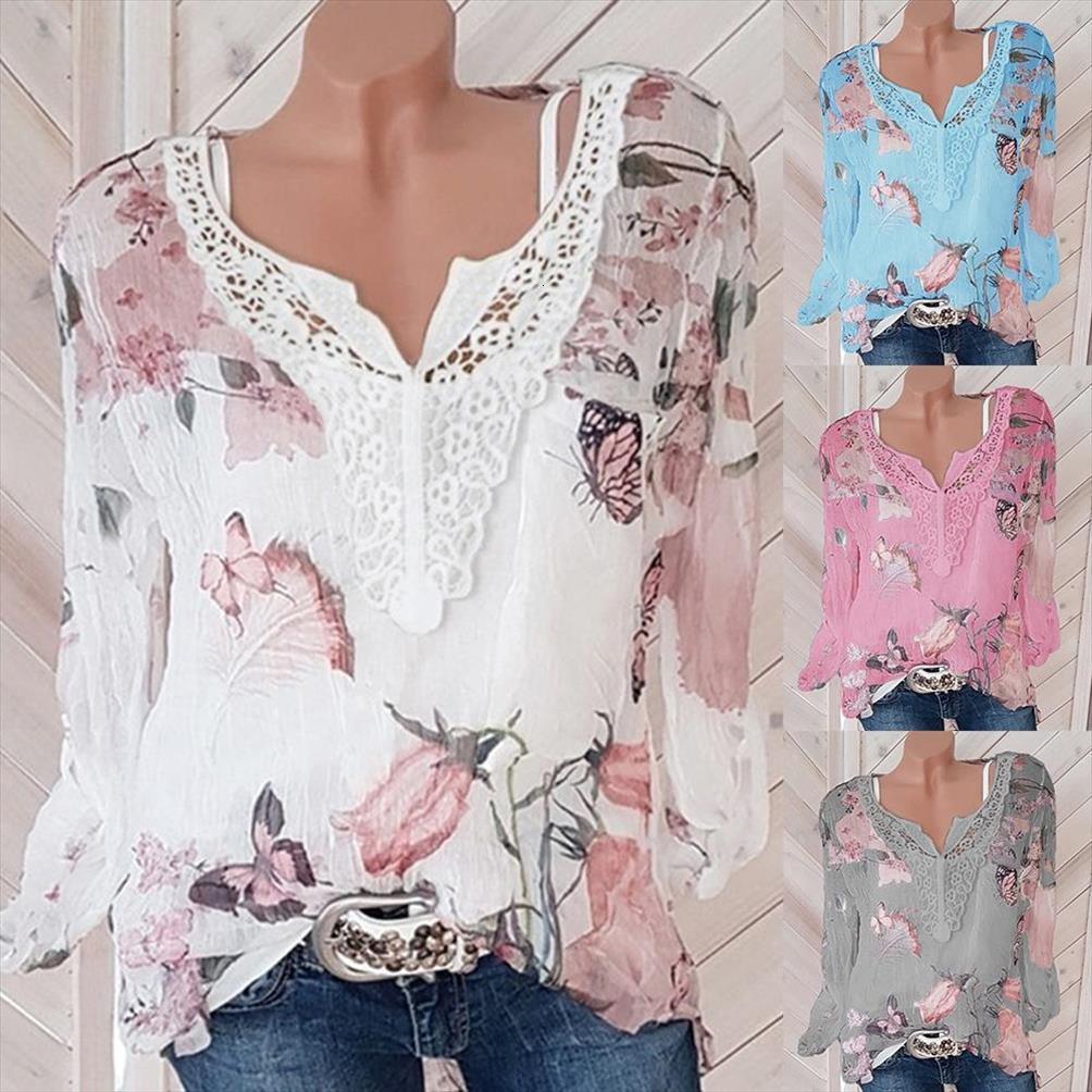 beach loose printing fashion women blouses butterfly flower printed lace v neck long sleeve top, White
beach loose printing fashion women blouses butterfly flower printed lace v neck long sleeve top, White