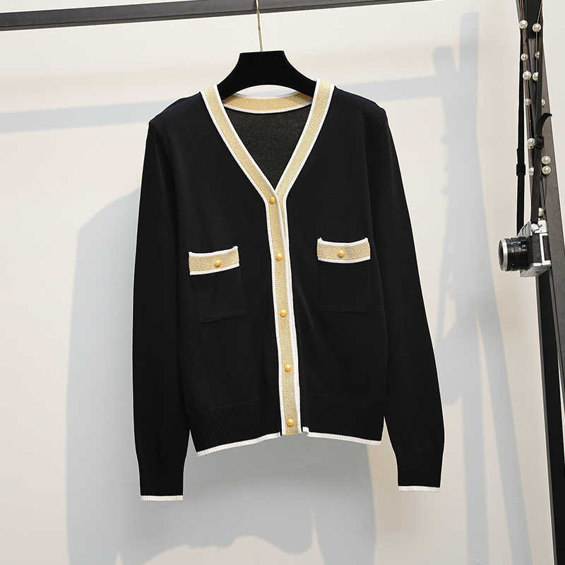 Autumn Women Cardigan Knitted Sweater Jacket Pocket Embroidery Fashion Knit Cardigans Coat Lady Loose Spring Sweaters 210604, Black
Autumn Women Cardigan Knitted Sweater Jacket Pocket Embroidery Fashion Knit Cardigans Coat Lady Loose Spring Sweaters 210604, Black