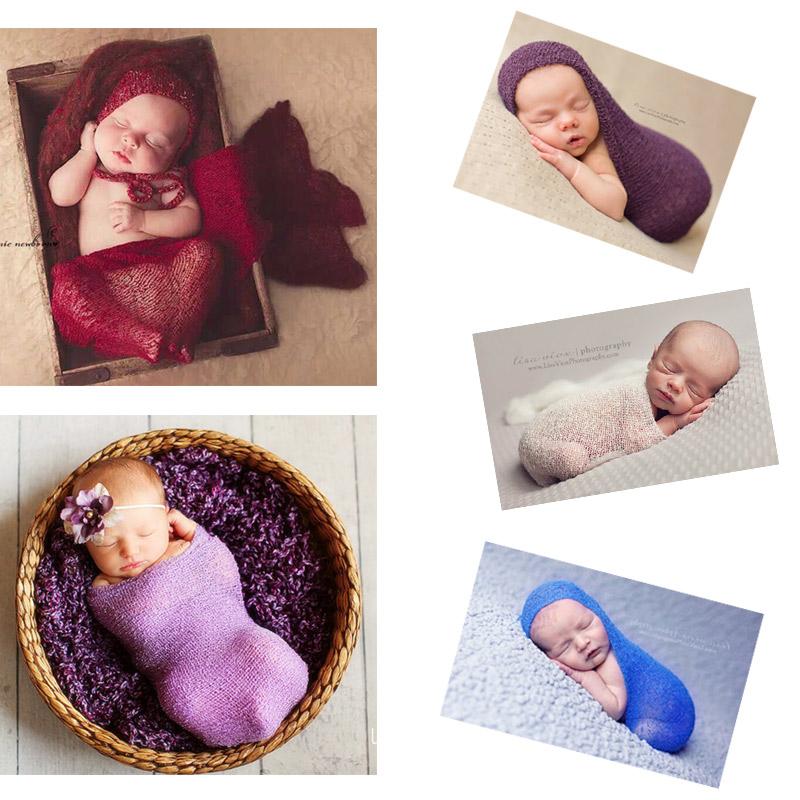 Colors Born Pography Props Cotton Po Wrap Cloth Fotografie Achtergronden For Infant Accessoire Headband Pographie Blankets & Swaddling