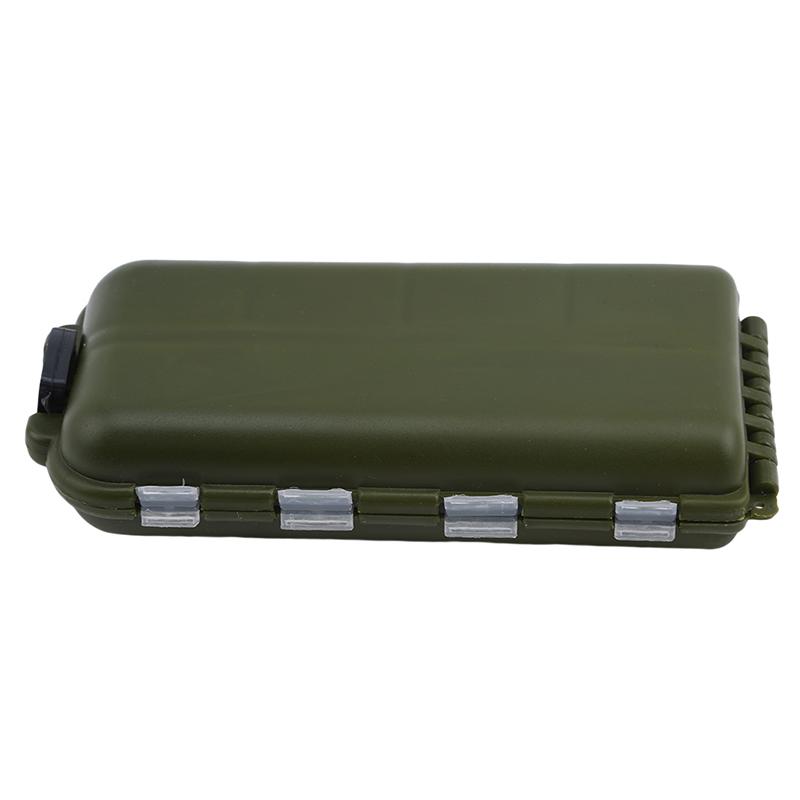 Boîte de pêche de la boîte de pêche boîte de pêche plastique cuillère cuillère crochet gadget poisson rectangulaire accessoires vert