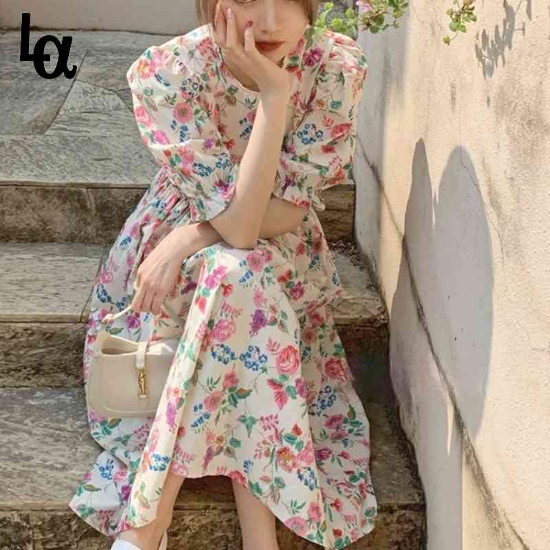Elagant Sweet Dress Women Gentle Temperament Casual Korean Floral Print Maxi Puff Sleeve Beach Summer 210519, Floral print dress
Elagant Sweet Dress Women Gentle Temperament Casual Korean Floral Print Maxi Puff Sleeve Beach Summer 210519, Floral print dress