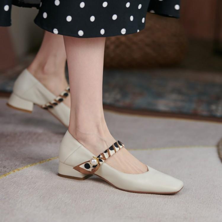 Sandals 2021 Summer Fashion Temperament Single Shoes Baotou Square Root Women's