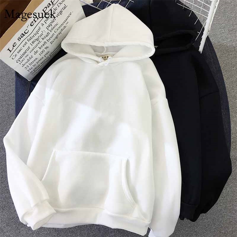 Loose Hoodies Fashion Thick Oversize Coat Female Tops Women Autumn Streetwear Korean Solid 6 Colors Harajuku Sweatshirt 11619 210518, White
Loose Hoodies Fashion Thick Oversize Coat Female Tops Women Autumn Streetwear Korean Solid 6 Colors Harajuku Sweatshirt 11619 210518, White