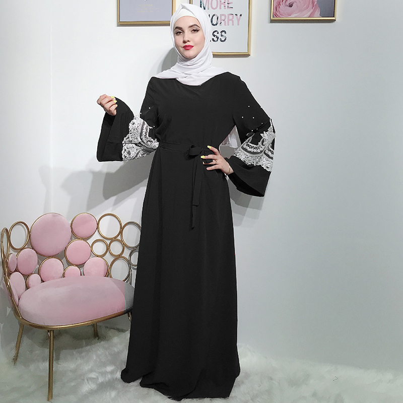 Middle East Muslim Sweet Abaya Dress Women Beading Lace-up A-line Maxi Long Dress Musulman Kimono Caftan Dubai Hijab Dresses
Middle East Muslim Sweet Abaya Dress Women Beading Lace-up A-line Maxi Long Dress Musulman Kimono Caftan Dubai Hijab Dresses